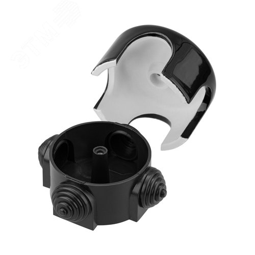 Коробка распаячная фарфоровая D78х45см черная TDM