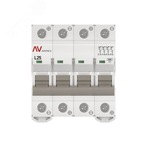 Выключатель автоматический AV-10 DC 4P 25A (L) 10kA EKF AVERES