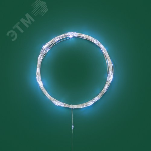 Гирлянда светодиодная Роса 10м 100 LED БЕЛЫЙ IP20 3хАА (в комплект не входят)