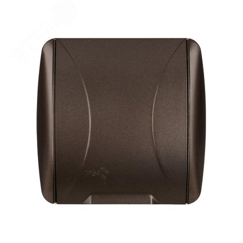 Розетка 2П+3 открытой установки IP54 16А с крышкoйшоколад Селигер TDM SQ1818-0213 TDM ELECTRIC