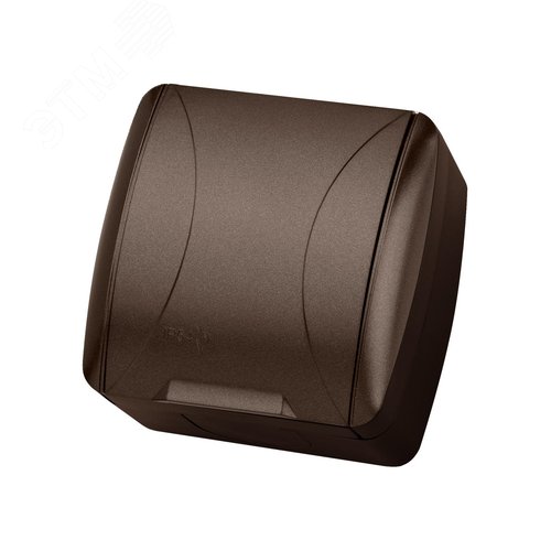 Розетка 2П+3 открытой установки IP54 16А с крышкoйшоколад Селигер TDM SQ1818-0213 TDM ELECTRIC