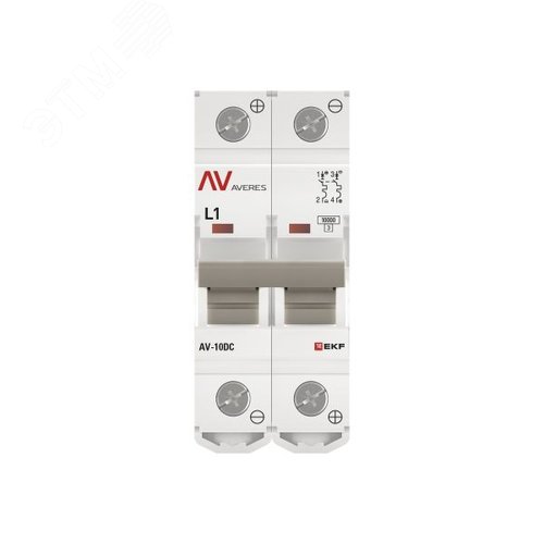Выключатель автоматический AV-10 DC 2P 1A (L) 10kA AVERES