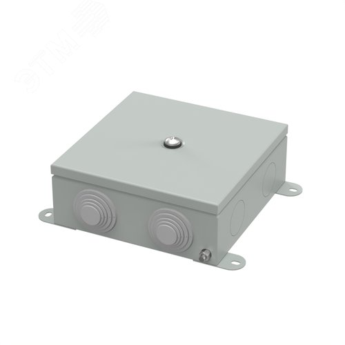 Коробка металлическая серая 150х150х60