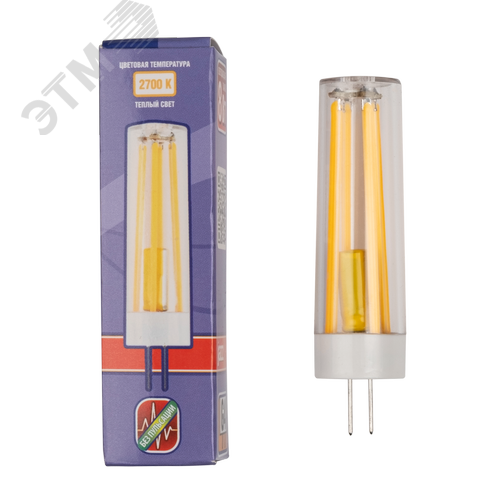 Лампа светодиодная филаментная LED G4 PRO 8w 2700K теплый 700Lm 230V