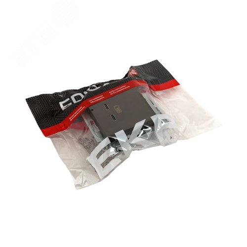 Механизм розетки USB-C - 2шт мокко Эпика EKF
