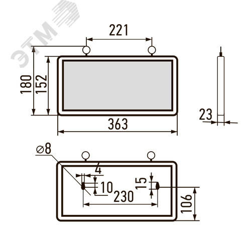 Светильник аварийный светодиодный PRO+ PEL 103-1 3 Вт 1.2v IP20 односторонний без наклейки 5062269 JazzWay