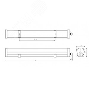 Светильник светодиодный LPO/LSP 28/3000 Mini-6 opal 3000лм 28Вт 5000K IP65 0.95PF 80Ra Кп<1