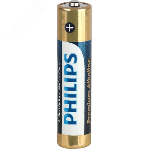 Элемент питания алкалиновый LR03M4B/51 ААА 1,5v 4 шт. LR03-4BL Premium Philips Power