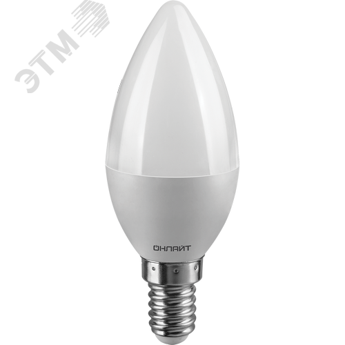 Лампа светодиодная 10 Вт OLL-01-02 (C37-10-230-4K-E14-FR-PACK3) упаковка 3шт
