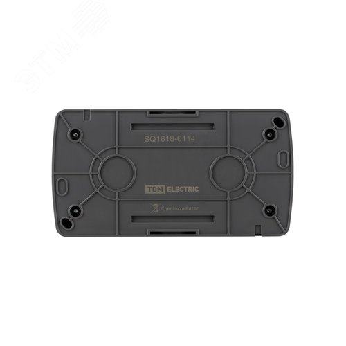 Розетка двойная 2П+3 открытой установки IP54 16А с крышкой серая Селигер TDM