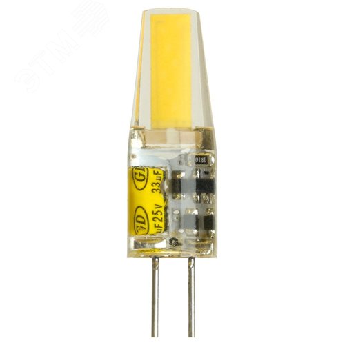 Лампа светодиодная LED 3вт 12в G4 теплый капсульная