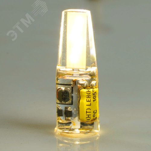 Лампа светодиодная LED 3вт 12в G4 теплый капсульная