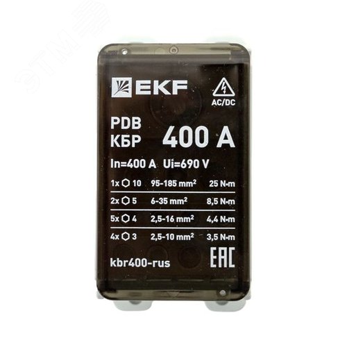 Клеммный блок распределительный КБР 400A EKF