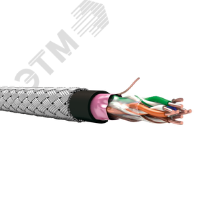 TechnoLAN F/UTP SWA Cat 5e ZH нг(А)-HF 4х2х0.52 ТУ 3574-019-53930360-2014 черный
