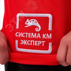 Футболка с логотипом СИСТЕМА КМ размер M красная