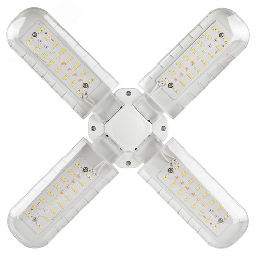 Фитолампа для растений светодиодная GREEN LINE ФИТО-40W-PFR-E27-GR 4-х лепестковая полного спектра 40 Вт Е27