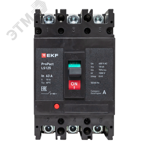 LS125 18кА 3P 63А ProPact EKF