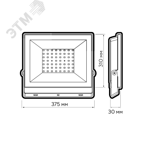 Прожектор светодиодный 200w холодный 6500K BL IP65 230V ФАZА