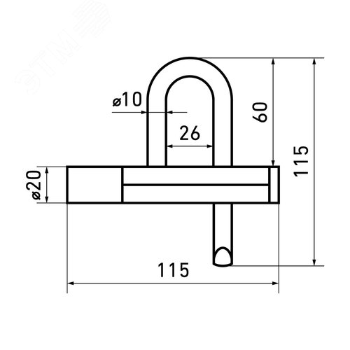 Замок навесной С-Пб ЗНВ 1-10 d=10 мм, 1 ключ одна секретность (50)