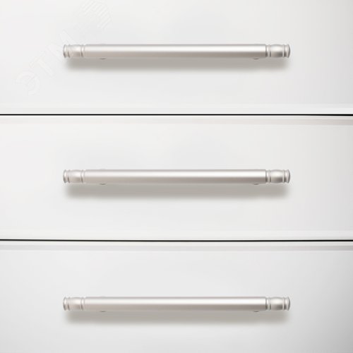 Ручка-скоба мебельная StahlBuro AP2311-128 2шт., W матовый белый хром