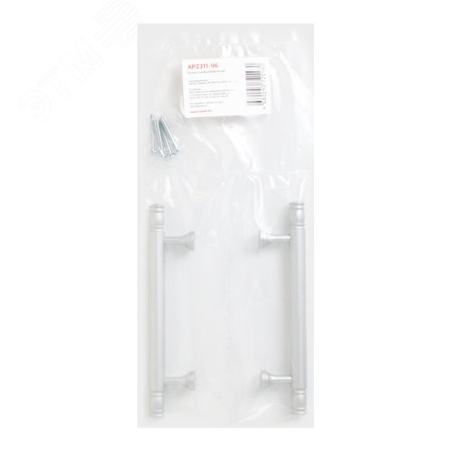 Ручка-скоба мебельная StahlBuro AP2311-96 2шт., W матовый белый хром