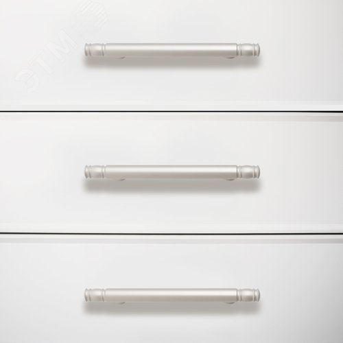 Ручка-скоба мебельная StahlBuro AP2311-96 2шт., W матовый белый хром