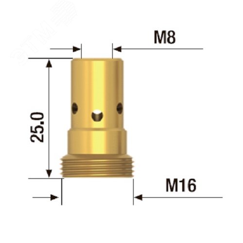 Адаптер контактного наконечника M8Х25 мм (2 шт.)блистер