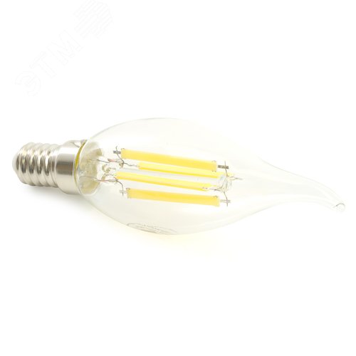 Лампа светодиодная LED 6вт Е14 дневной свеча на ветру FILAMENT .PRO