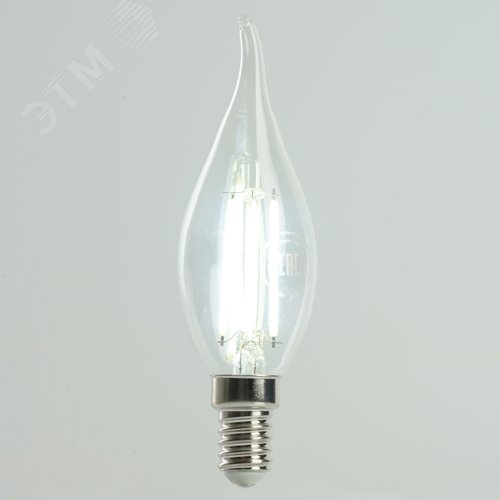 Лампа светодиодная LED 6вт Е14 дневной свеча на ветру FILAMENT .PRO