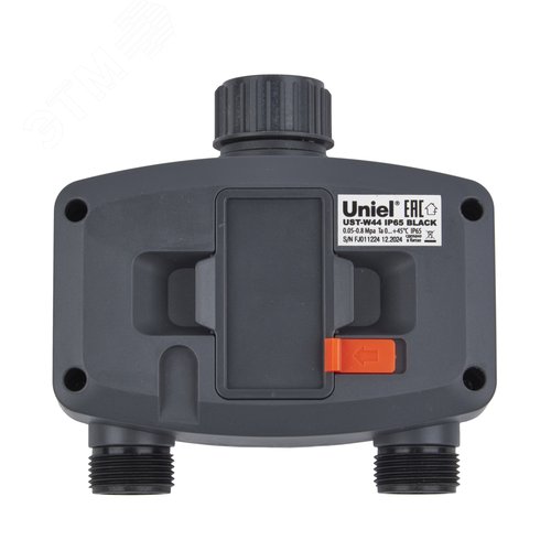 Таймер для автоматического полива UST-W44 IP65 BLACK 2 канала. Корпус черный. ТМ Uniel