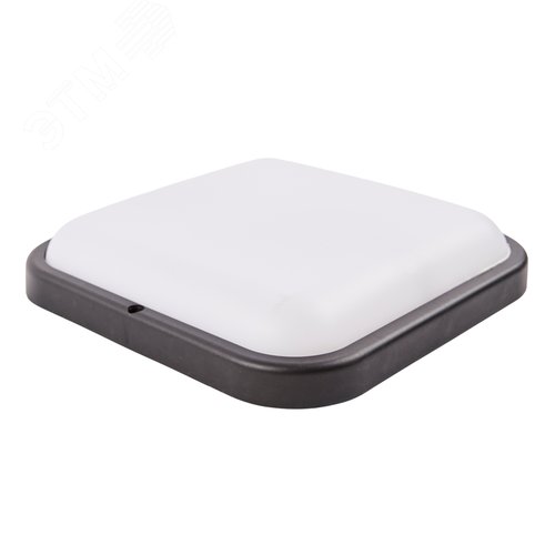 Светильник светодиодный ULW-Q229 24W/4000K IP65 BLACK влагозащищенный. Квадрат. Белый свет (4000K). 190?190?37мм. Корпус черный