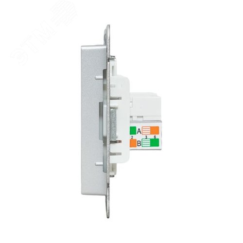 Эпика Механизм розетки RJ45 - 2шт (cat5) алюминий EKF