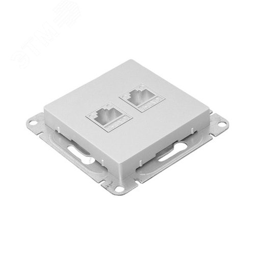 Эпика Механизм розетки RJ45 - 2шт (cat5) алюминий EKF
