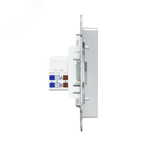 Эпика Механизм розетки RJ45 - 2шт (cat5) алюминий EKF