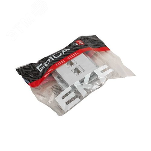 Эпика Механизм розетки RJ45 - 2шт (cat5) алюминий EKF