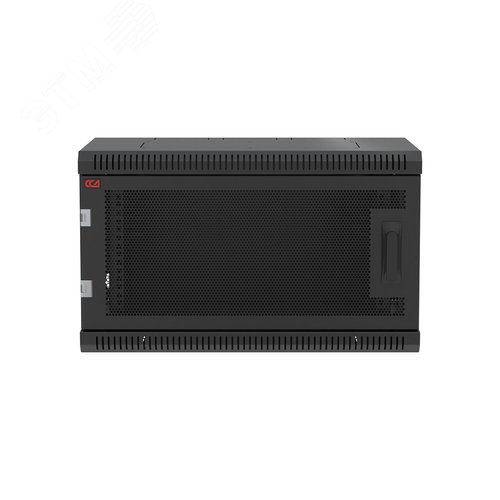 Шкаф телекоммуникационный настенный разборный черный 6U 600x450 ШТ-НСр-6U-600-450-П-Ч дверь перфорированная
