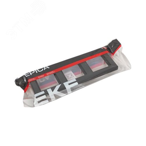 Эпика Рамка 3-местная IP44 черный пластик EKF