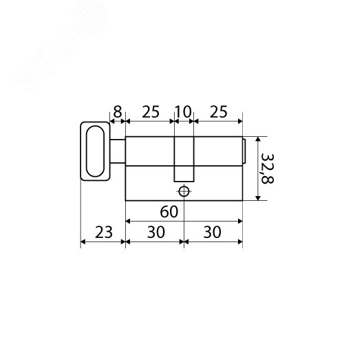 Цилиндровый механизм Стандарт MAX 60 (30х30В) SB 5кл мат.золото