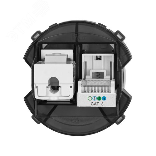 Розетка телефонная RJ11 + компьютерная RJ45 фисташковая Байкал TDM