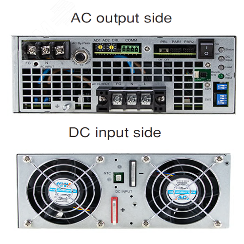 Источник бесперебойного питания AC-DC-AC инвертор 5000Вт со встроенным ЗУ и функц. ИБП, MODBus-RTU (RS-485) интерф., в кожухе, выход инвертора 220 Vac, выход ЗУ 42…60В (СС 70А)