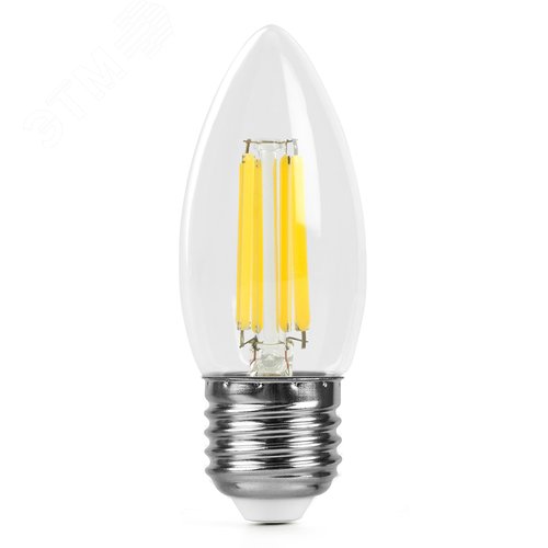 Лампа светодиодная LED 8вт Е27 дневной свеча FILAMENT .PRO