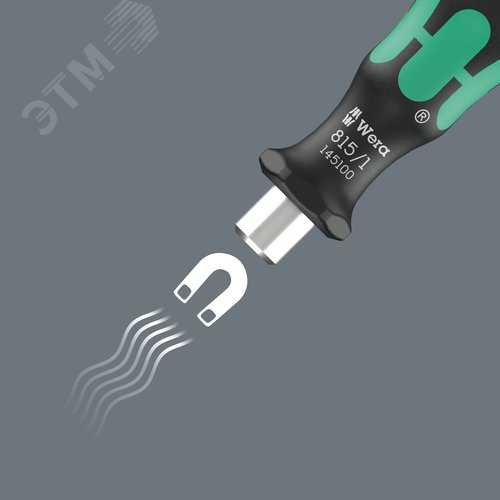 Отвёртка-битодержатель, 1/4'' x 78 мм, магнит, 815/1