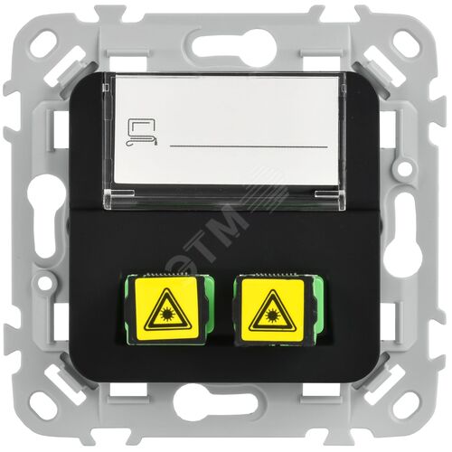 FLITE Розетка 2-местная оптоволоконная РОВ-2-ФлЧ черный
