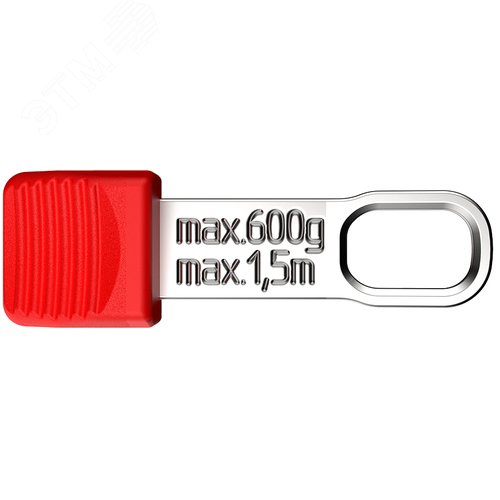 Клипса с ушком для страховочной системы KNIPEX Tethered Tools, красная, 10 шт, TetheredTool Clip