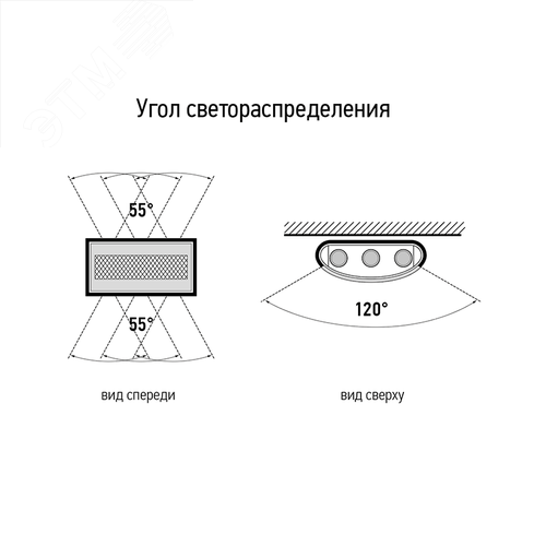 Светильник светодиодный фасадный ДБУ-81130 4W+2W 4000K BL черный 540Лм IP54 JazzWay