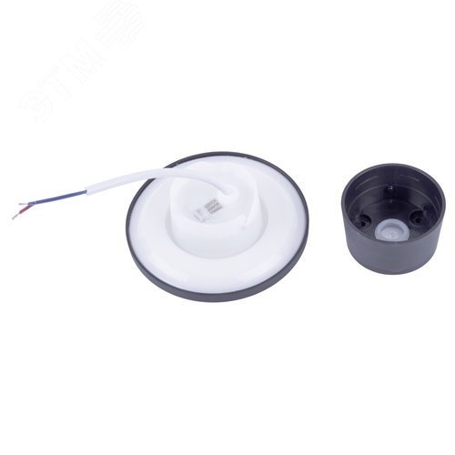 Светильник ULU-P35R-6W/3000K+4000K+6500K/D12 IP65 BLACK светодиодный уличный. Архитектурный накладной. С переключателем цвета свечения. Теплый(3000K)/Белый(4000K)/Дневной(6500K). Диаметр 12 см. Корпус черный