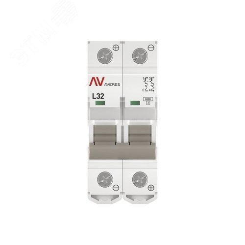 Выключатель автоматический AV-6 DC 2P 32A (L) 6kA AVERES