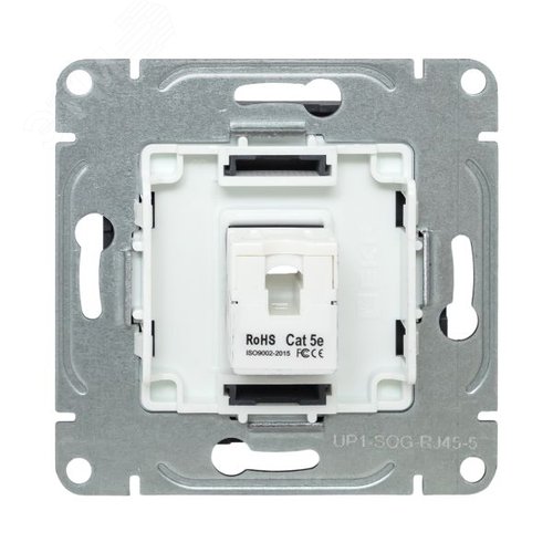 Механизм розетки RJ45 (cat5) графит Эпика EKF