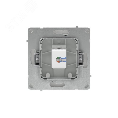 Компьютерная розетка RJ-45 без шторки, кат.6А одинарная,KANT, белая магнолия