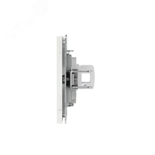 Компьютерная розетка RJ-45 без шторки, кат.6А одинарная,KANT, белая магнолия